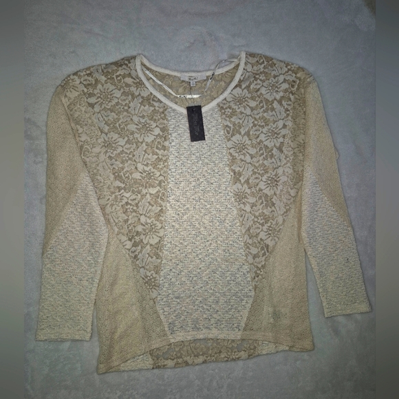 Miss Me Tops - Miss Me Cream Lace Women's Top NWT